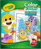 Crayola Baby Shark Coloring Pages and Stickers, Gift for Kids, Ages 3, 4, 5, 6 Color & Sticker